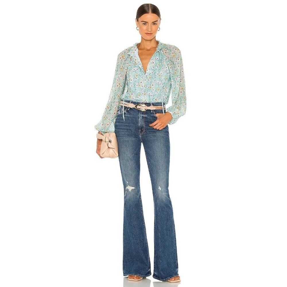 Yumi Kim Blouse Sundown Top in Bedford Park Blue XSmall - Picture 5 of 13